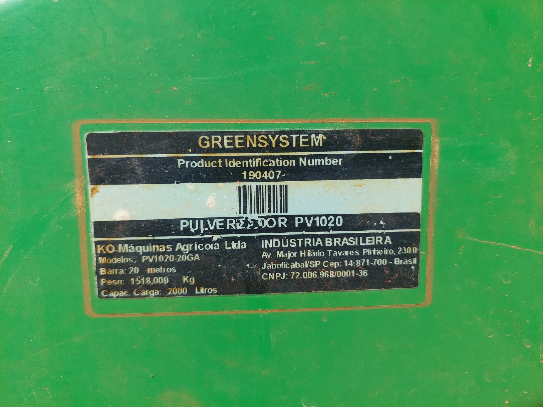 Pulverizador REENSYSTEM PV1020 (2019): Precisão + 3000L!