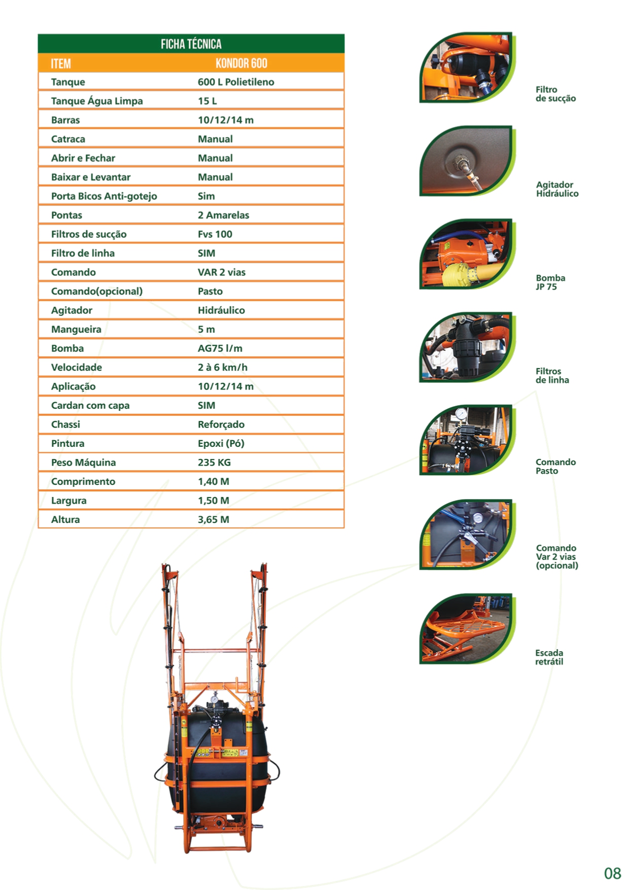 PULVERIZADOR GMF CONDOR 600